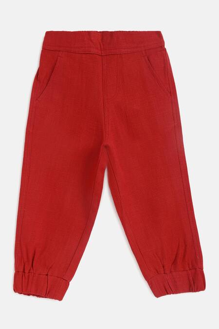 Plain cheap red joggers