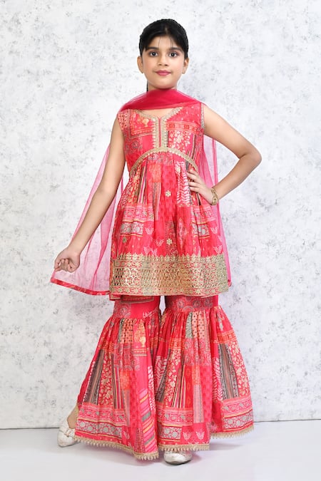 Samyukta Singhania Floral Mandala Print Tunic Gharara Set 