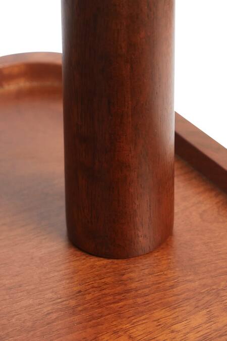 Shop Brick Brown Brown Solid Wood Rectangular Shaped Twin-tiered Organizer Shop_Brick Brown_Brown Solid Wood Rectangular Shaped Twin-tiered Organizer