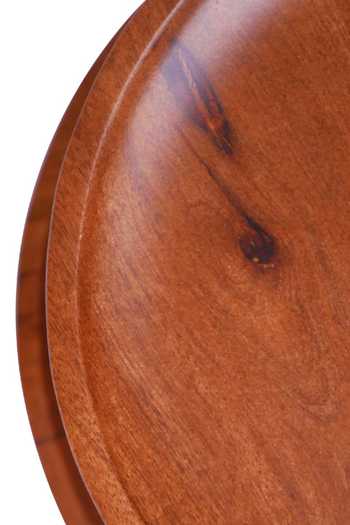 Shop Brick Brown Brown Metal, Solid Wood And Round Shaped Cake Stand Online at Aza Fashions Shop_Brick Brown_Brown Metal, Solid Wood And Round Shaped Cake Stand_Online_at_Aza_Fashions