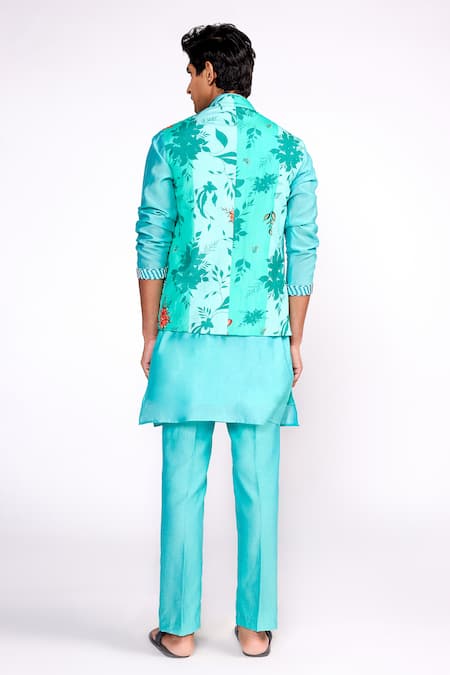 ISHA GUPTA TAYAL Floral Embroidered Nehru Jacket Set 