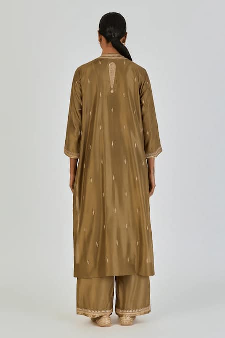 Lajjoo C Shrisha Persian Vine Embroidered Kurta With Palazzo 