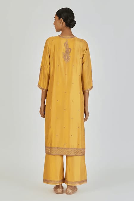 Lajjoo C Barkha Ivy Fleur Embroidered Kurta With Palazzo 