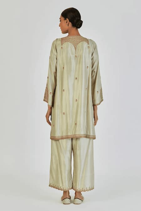 Lajjoo C Indrani Torana Jaal Embroidered Kurta With Palazzo 