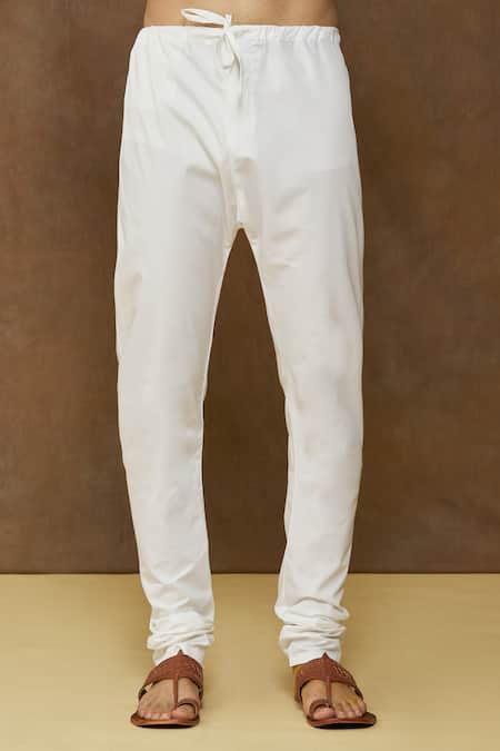 Arihant Rai Sinha_Beige Linen, Cotton, Chanderi Embroidery Straight Pastel Kurta Set _Online_at_Aza_Fashions