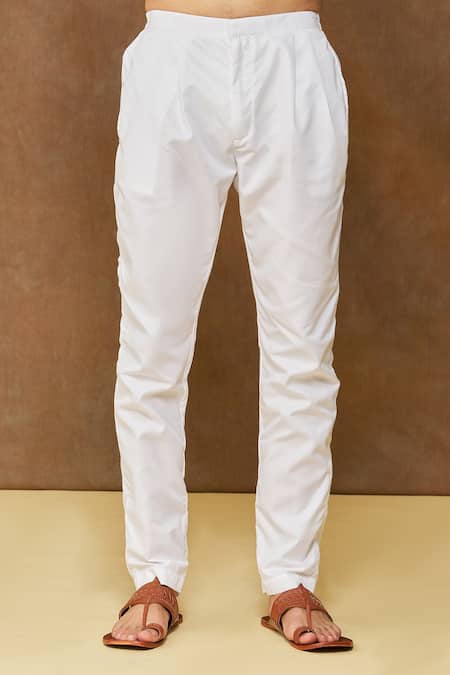 Arihant Rai Sinha Off White Linen, Cotton, Silk Kurta And Pant Set at Aza Fashions Arihant Rai Sinha_Off White Linen, Cotton, Silk Kurta And Pant Set _at_Aza_Fashions