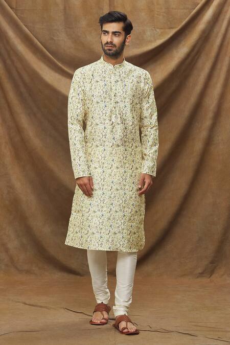 Buy Samyukta Singhania Yellow Churidar Art Banarasi Silk, Kurta Jacquard Work And Floret Pattern Set Online at Aza Fashions Buy_Samyukta Singhania_Yellow Churidar Art Banarasi Silk, Kurta Jacquard Work And Floret Pattern Set_Online_at_Aza_Fashions