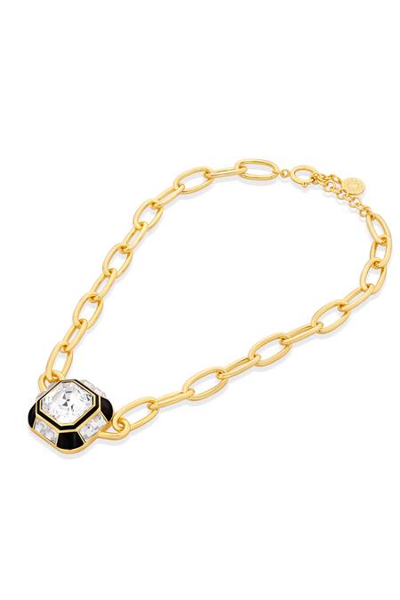 Isharya Gold Plated Optic Chain Link Pendant Necklace Online at Aza Fashions Isharya_Gold Plated Optic Chain Link Pendant Necklace_Online_at_Aza_Fashions