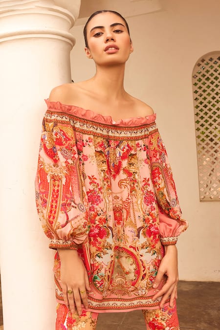 Women's New Stylish Jaipuri Bagru Hand Block Printed Cotton Tops