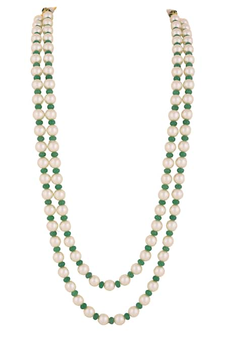 Riana Jewellery Pearls & Beads Embellished Mala 