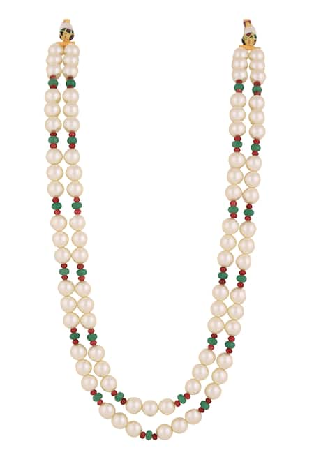 Riana Jewellery Mother Of Pearl Embellished Mala 