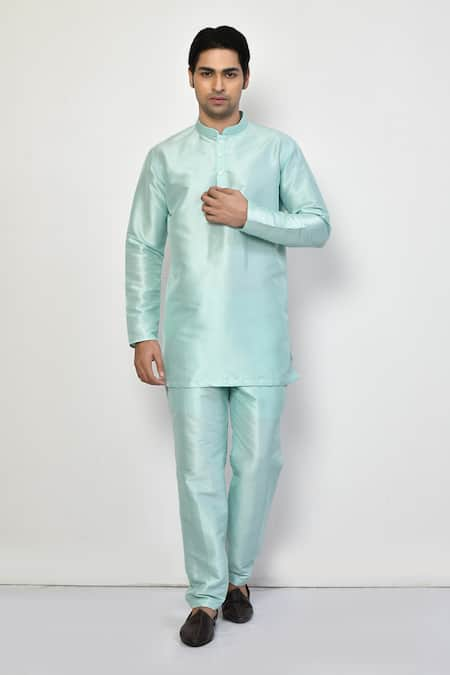 Arihant Rai Sinha Plain Full Sleeve Short Kurta 