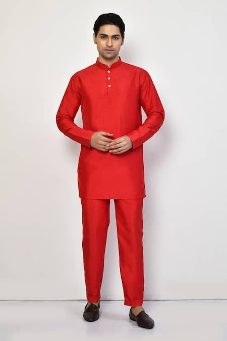 Arihant Rai Sinha Mandarin Collar Straight Kurta 