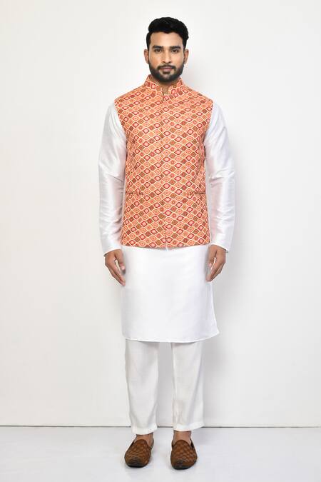 Buy_Arihant Rai Sinha_White Silk Solid Draped Churidar _Online_at_Aza_Fashions