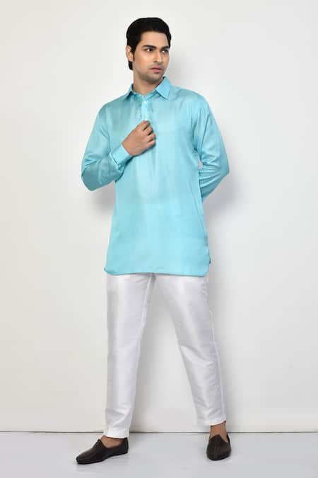 Arihant Rai Sinha Satin Short Kurta 