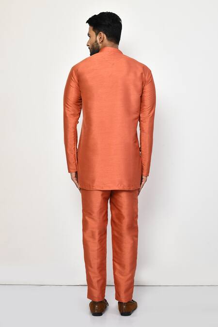 Arihant Rai Sinha Plain Short Mandarin Collar Kurta 