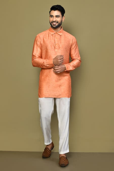 Arihant Rai Sinha Jaal Pattern Short Kurta 