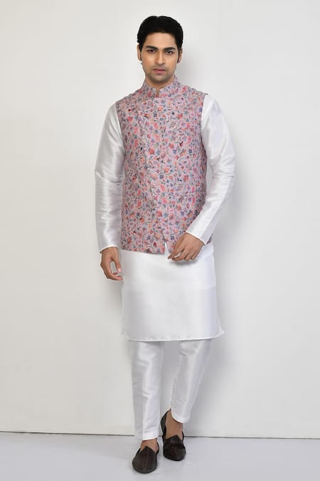 Arihant Rai Sinha Floral Pattern Sleeveless Nehru Jacket 