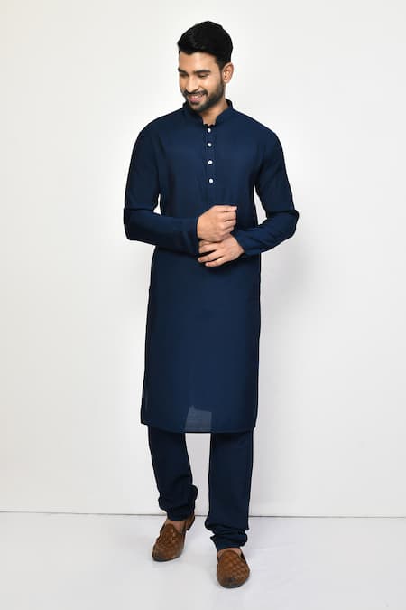 Arihant Rai Sinha Plain Straight Mandarin Collar Kurta 