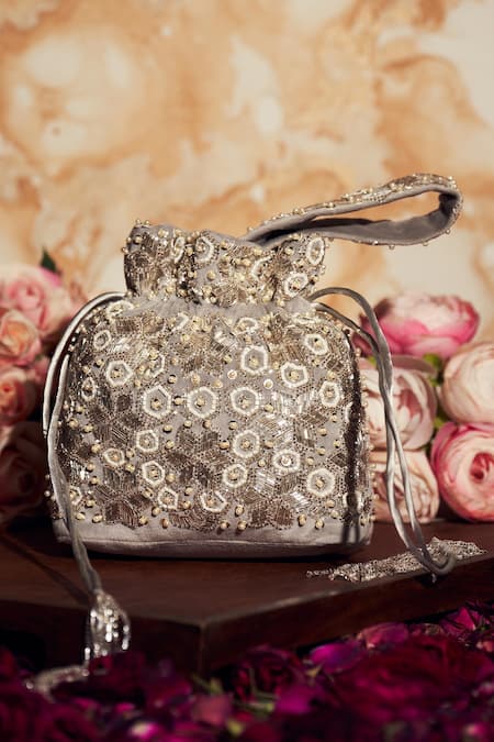 Aamli Saundh Cutdana Embellished Potli Bag 