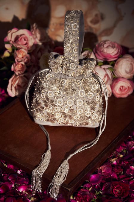 Aamli Saundh Cutdana Embellished Potli Bag 