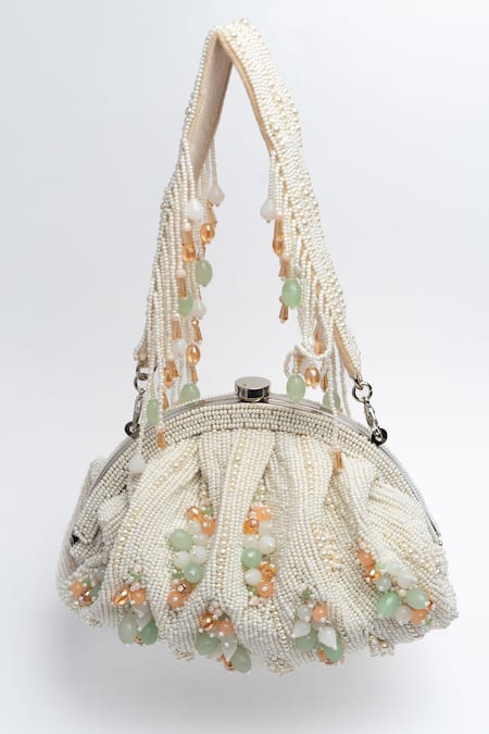 Buy Nayaab By Sonia Rose Gold Crystals, Beads Blooms Embroidered Potli Online at Aza Fashions Buy_Nayaab By Sonia_Rose Gold Crystals, Beads Blooms Embroidered Potli _Online_at_Aza_Fashions