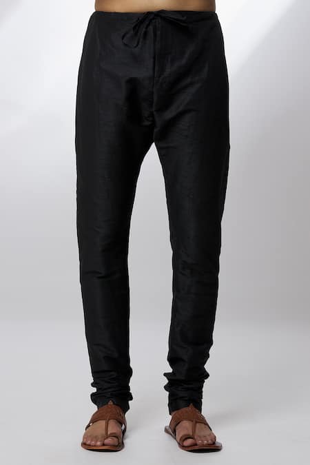 Arihant Rai Sinha Black Jacquard, Silk, Chanderi Embroidery Floral Pattern Banarasi Kurta Set at Aza Fashions Arihant Rai Sinha_Black Jacquard, Silk, Chanderi Embroidery Floral Pattern Banarasi Kurta Set _at_Aza_Fashions