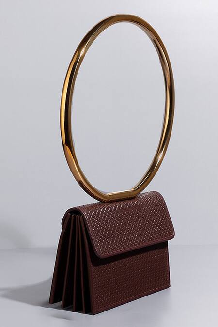 Shop Tann-ED Brown Plain Joe Halo Leather Mini Bag Shop_Tann-ED_Brown Plain Joe Halo Leather Mini Bag