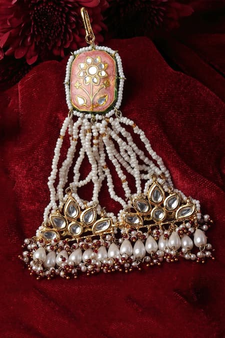 Dugran By Dugristyle Floral Kundan & Pearl Embellished Passa