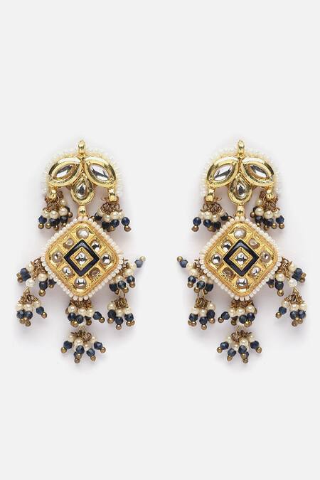 Buy_Dugran By Dugristyle_Multi Color Pearls, Rhinestones, Stones Beaded Choker Set _Online_at_Aza_Fashions