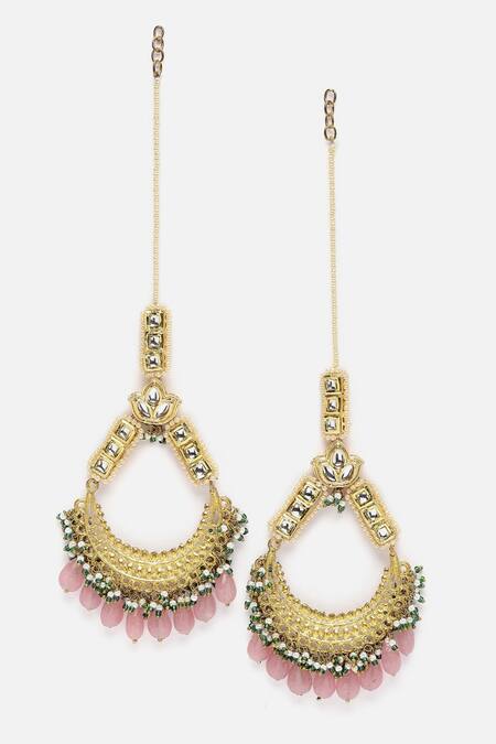 Dugran By Dugristyle_Multi Color Pearls, Diamonds, Stones And Embellished Chandbalis _Online_at_Aza_Fashions