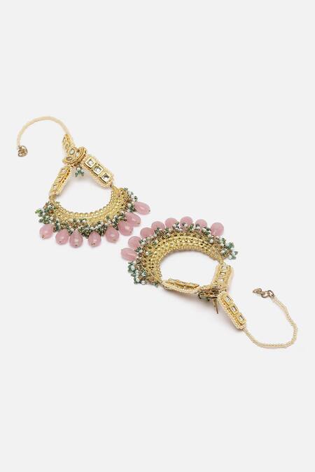 Buy_Dugran By Dugristyle_Multi Color Pearls, Diamonds, Stones And Embellished Chandbalis _Online_at_Aza_Fashions