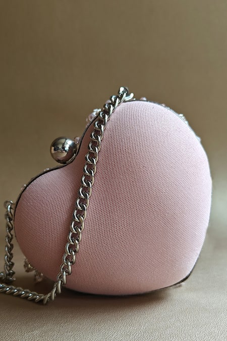 Plode Bead Tassel Embellished Micro Heart Bag 