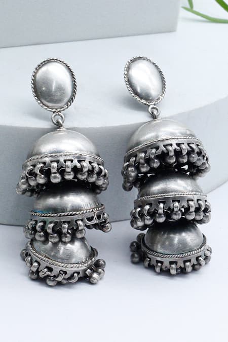 Sangeeta Boochra Tiered Hanging Handcrafted Jhumkas 