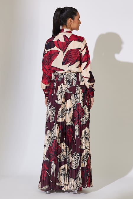 Koai Floral Pattern Bow Tie Shirt For Kids