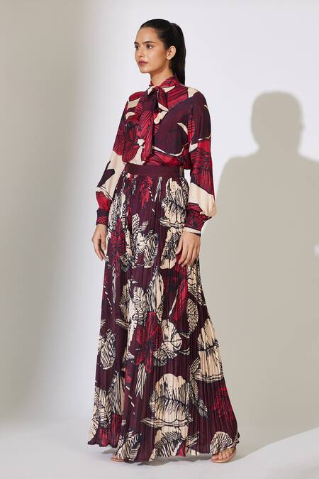 Buy Koai Off White Cotton, Silk Floral Crinkled Flared Pant Online at Aza Fashions Buy_Koai_Off White Cotton, Silk Floral Crinkled Flared Pant _Online_at_Aza_Fashions