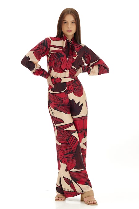 Buy_Koai_Multi Color Cotton, Silk Embroidery Collared Printed Shirt _Online_at_Aza_Fashions