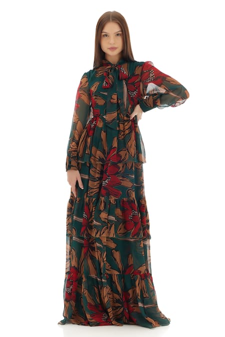 KoAi Garden Print Maxi Dress 