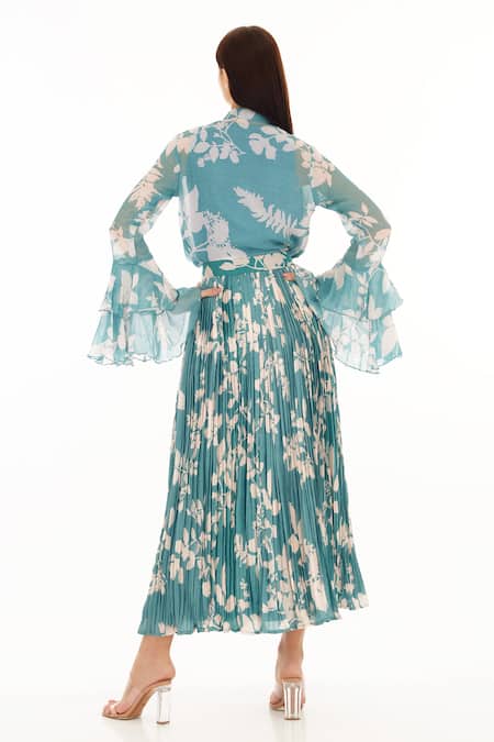 Koai Botanic Pattern Textured Skirt 