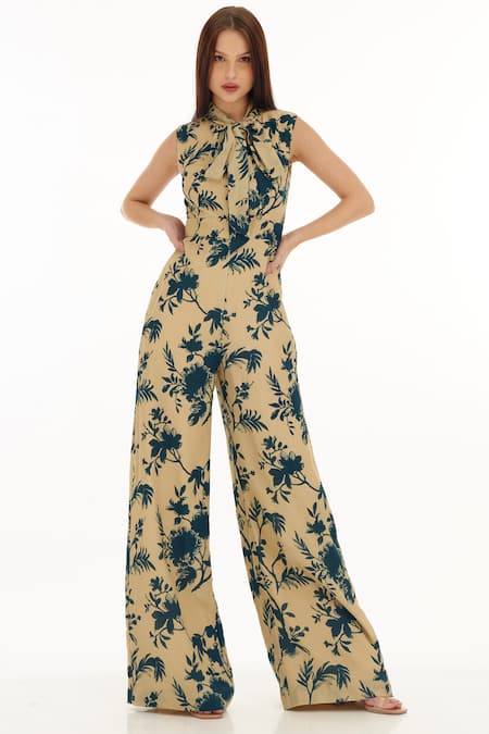 KoAi Floral Branch Pattern Jumpsuit 