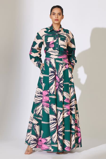 KoAi Flower Pattern Flared Pant 