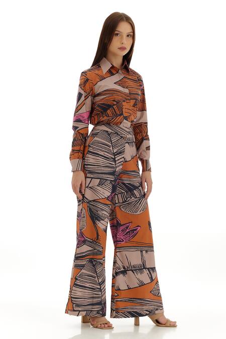 Buy Koai Off White Poplin, Cotton Embroidery Collared Tropical Floral Pattern Shirt Online at Aza Fashions Buy_Koai_Off White Poplin, Cotton Embroidery Collared Tropical Floral Pattern Shirt _Online_at_Aza_Fashions