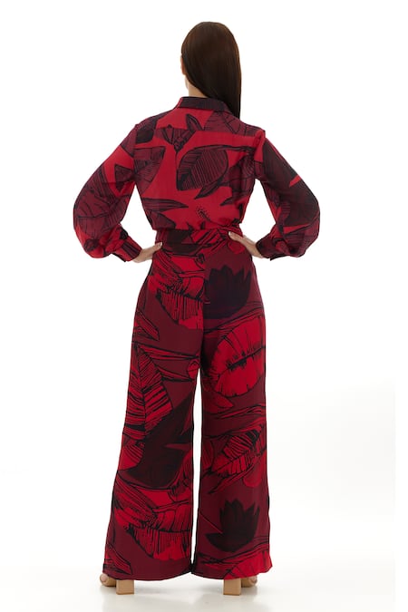 Shop Koai Pink Cotton, Silk Embroidery Collared Floral Pattern Shirt at Aza Fashions Shop_Koai_Pink Cotton, Silk Embroidery Collared Floral Pattern Shirt _at_Aza_Fashions