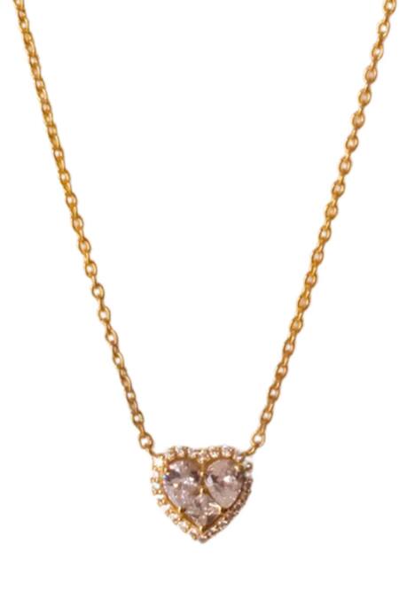 Anushka Jain Jewellery_Gold Plated Heart Goblet Pendant Necklace_Online_at_Aza_Fashions