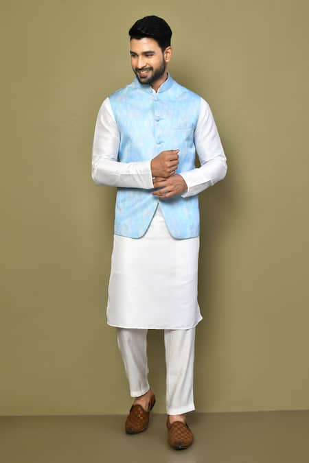 Arihant Rai Sinha Ogee Print Bundi Kurta Set 