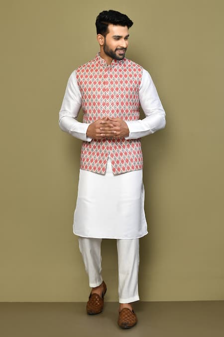 Arihant Rai Sinha Mughal Ogee Print Bundi Set 