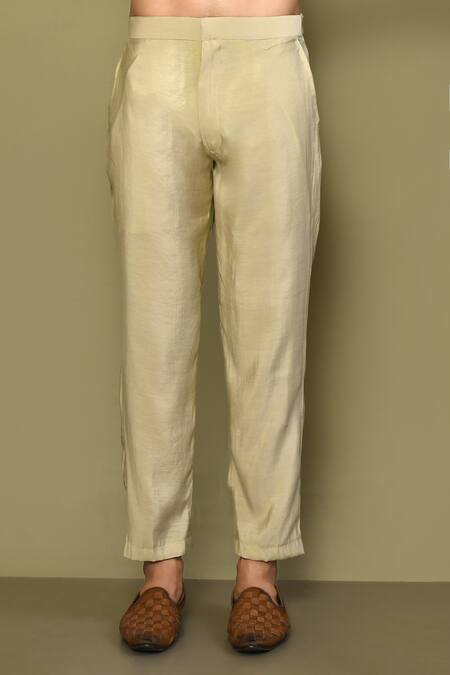 Arihant Rai Sinha_Beige , Satin Solid Short Kurta Set_Online_at_Aza_Fashions