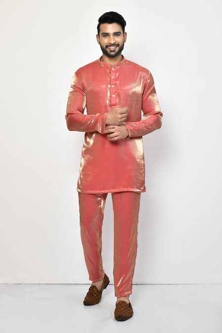 Arihant Rai Sinha Satin Short Kurta Set 