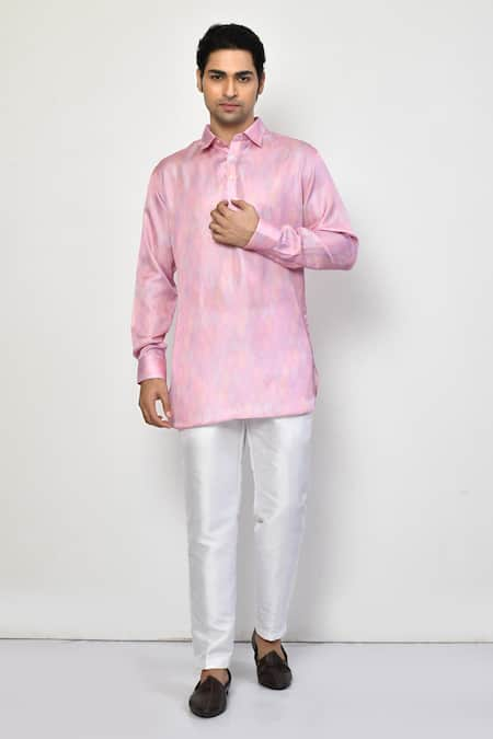 Arihant Rai Sinha Diamond Pattern Short Kurta With Pant 