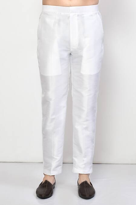 Arihant Rai Sinha_Red Cotton Embroidery Miniature Floral Butti Bundi Kurta Set _Online_at_Aza_Fashions